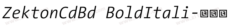 ZektonCdBd BoldItali字体转换